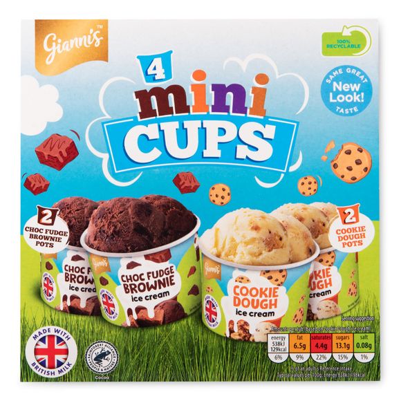 Giannis Cookie Dough Ice Cream Mini Pots 440ml